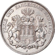 Münze, Deutsch Staaten, HAMBURG, 3 Mark, 1914, Hamburg, VZ+, Silber, KM:620