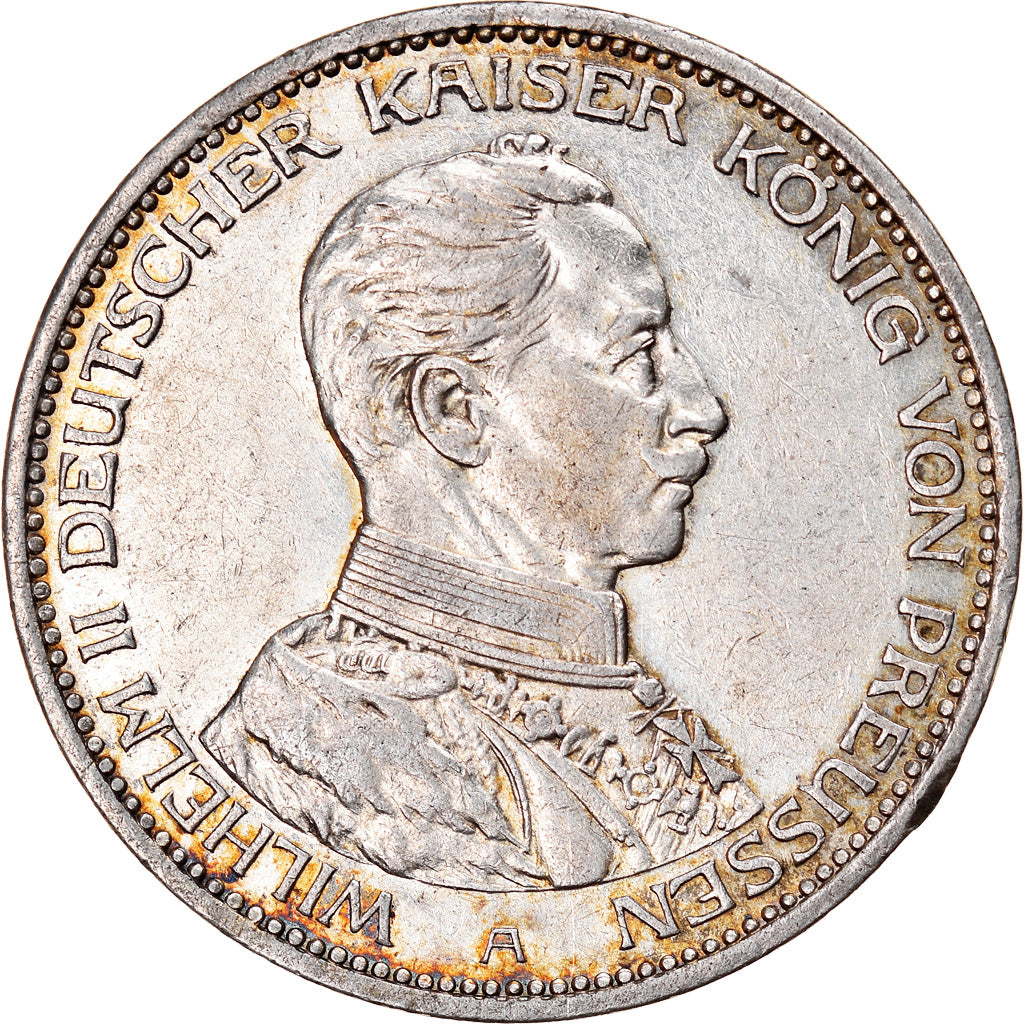 Coin, German States, PRUSSIA, Wilhelm II, 3 Mark, 1914, Berlin, MS(60-62)