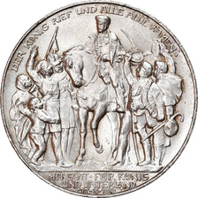 Moeda, Estados Alemães, PRUSSIA, Wilhelm II, 3 Mark, 1913, Berlin, AU(55-58)