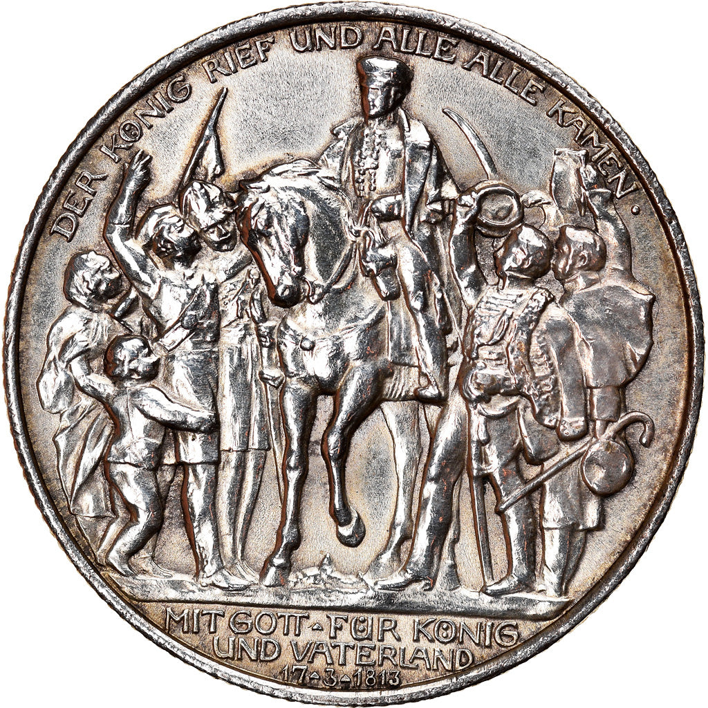 Münze, Deutsch Staaten, PRUSSIA, Wilhelm II, 2 Mark, 1913, Berlin, VZ, Silber