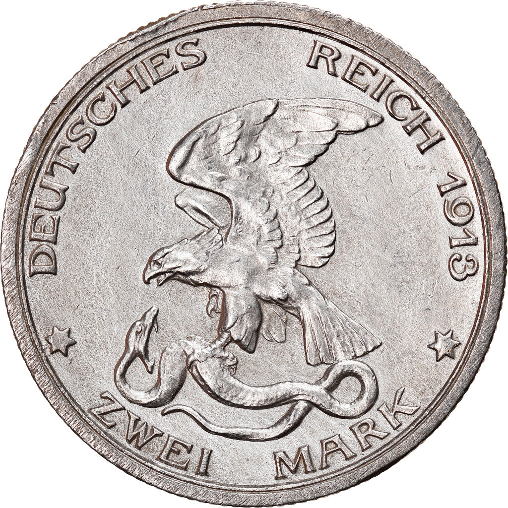 Moneda, Estados alemanes, PRUSSIA, Wilhelm II, 2 Mark, 1913, Berlin, SC, Plata