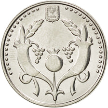 ISRAEL, 2 New Sheqalim, 2008, KM #433, MS(63), Nickel Plated Steel, 21.6, 5.61