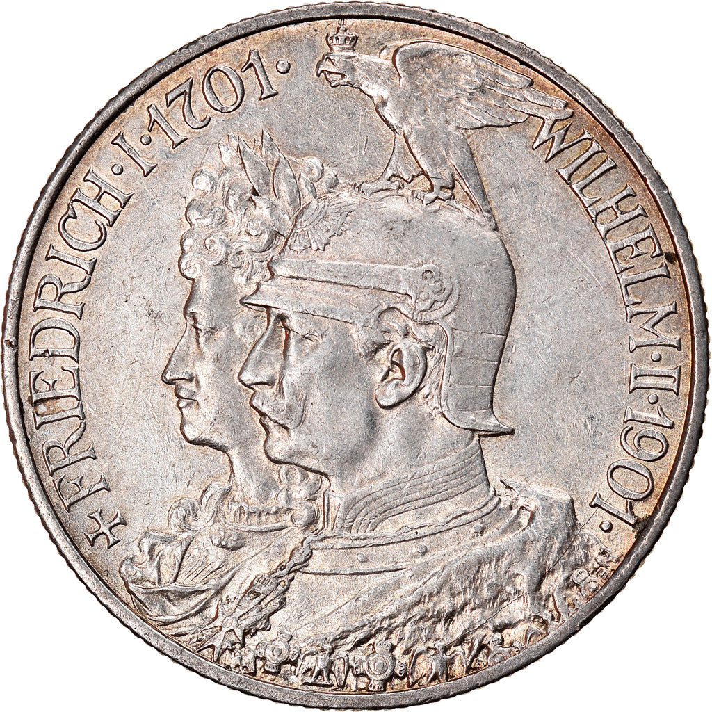 Münze, Deutsch Staaten, PRUSSIA, Wilhelm II, 2 Mark, 1901, Berlin, VZ+, Silber