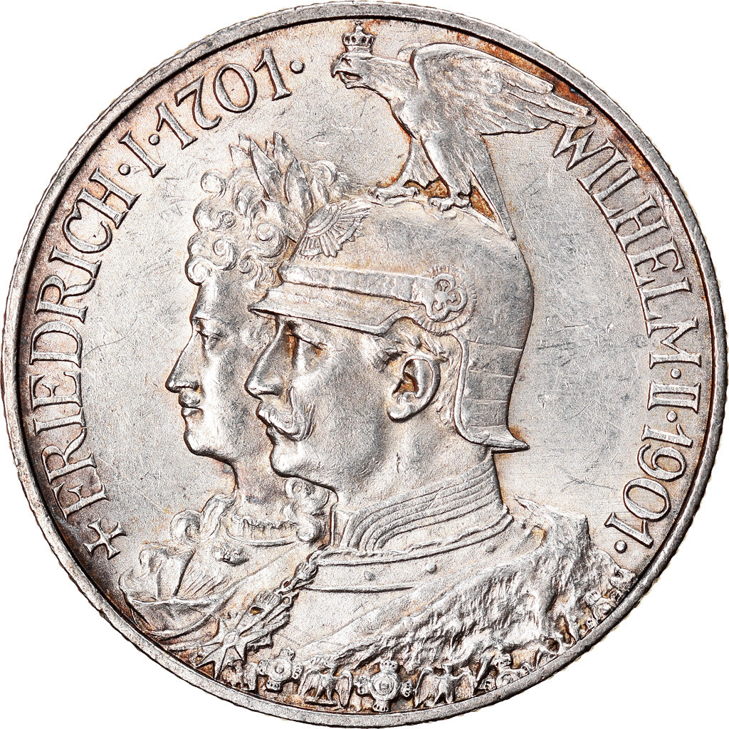 Coin, German States, PRUSSIA, Wilhelm II, 2 Mark, 1901, Berlin, MS(60-62)