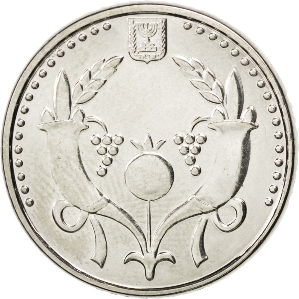ISRAEL, 2 New Sheqalim, 2008, KM #433, MS(63), Nickel Plated Steel, 21.6, 5.72