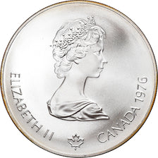 Coin, Canada, Elizabeth II, Olympic village, 5 Dollars, 1976, MS(65-70), Silver