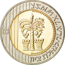 Israele, 10 New Sheqalim, 2010, SPL, Bi-metallico, KM:270