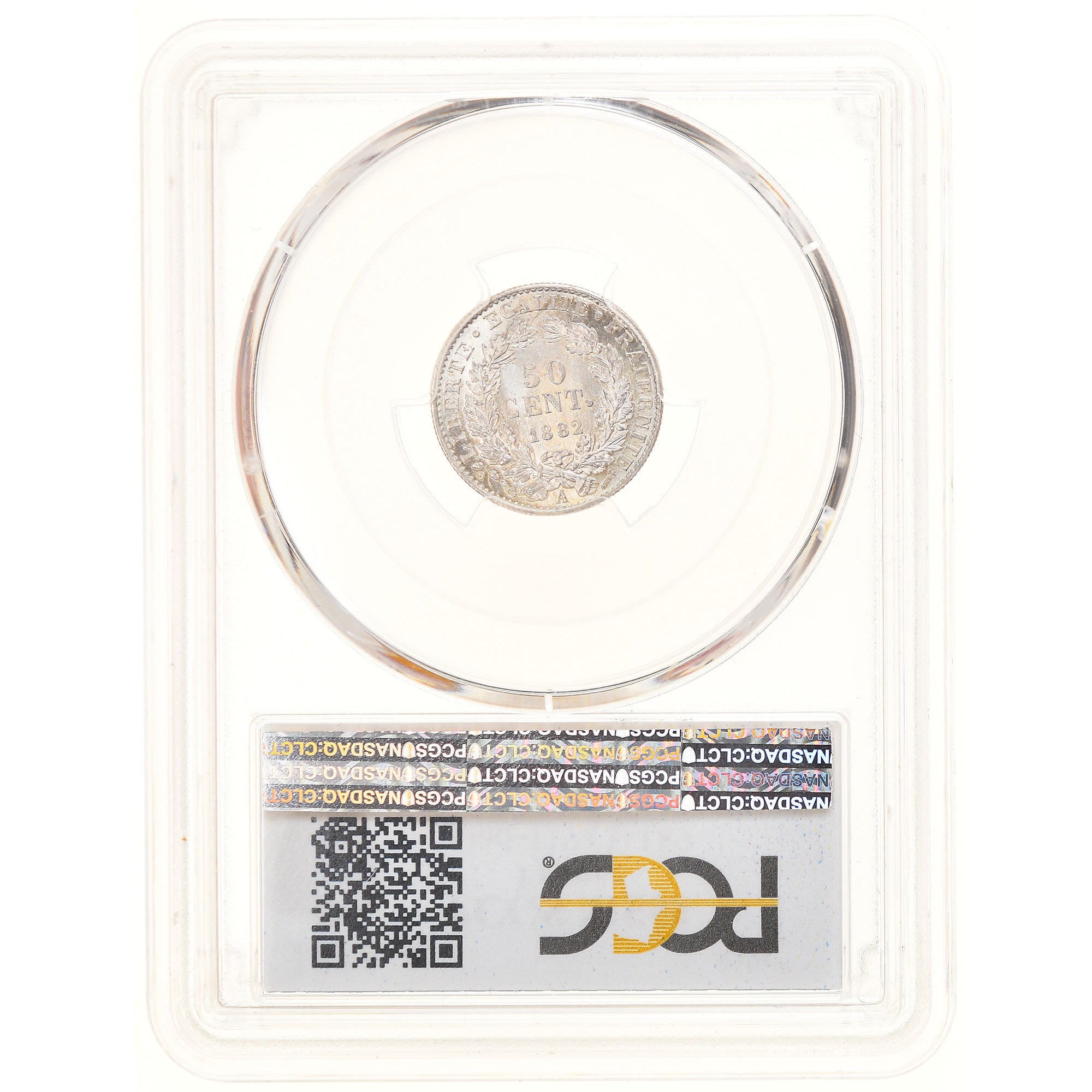 Coin, France, Cérès, 50 Centimes, 1882, Paris, PCGS, MS65, MS(65-70), Silver