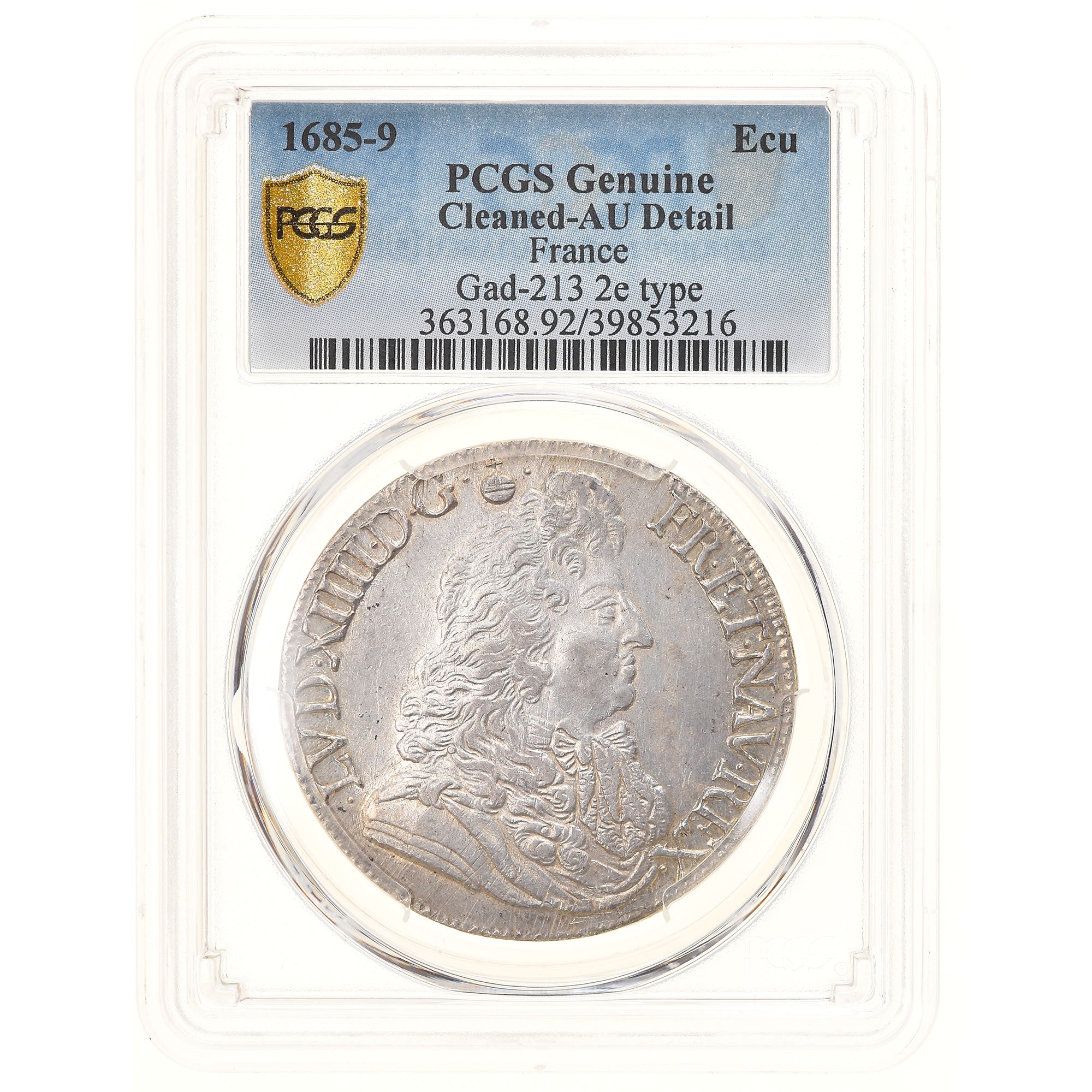 Monnaie, France, Louis XIV, Écu au jabot, Ecu, 1685, Rennes, PCGS, AU Details