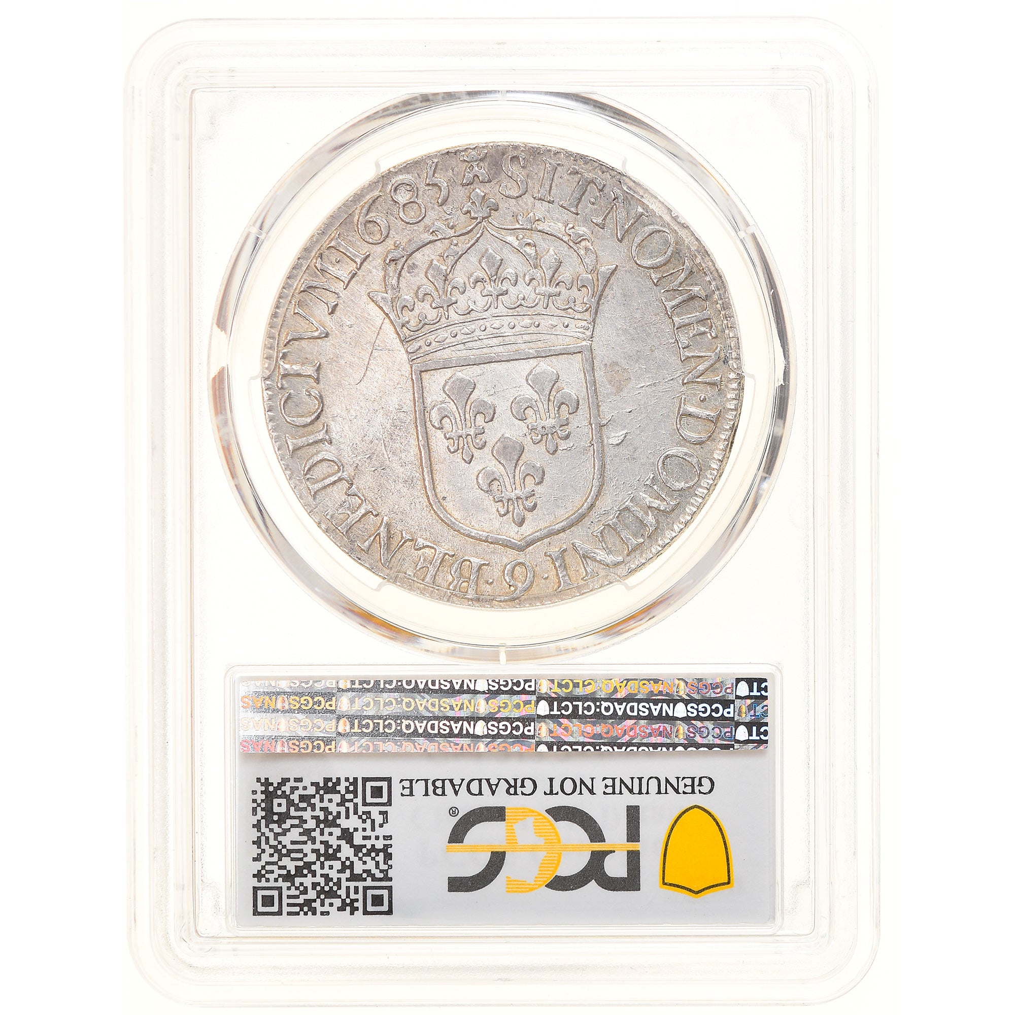 Monnaie, France, Louis XIV, Écu au jabot, Ecu, 1685, Rennes, PCGS, AU Details