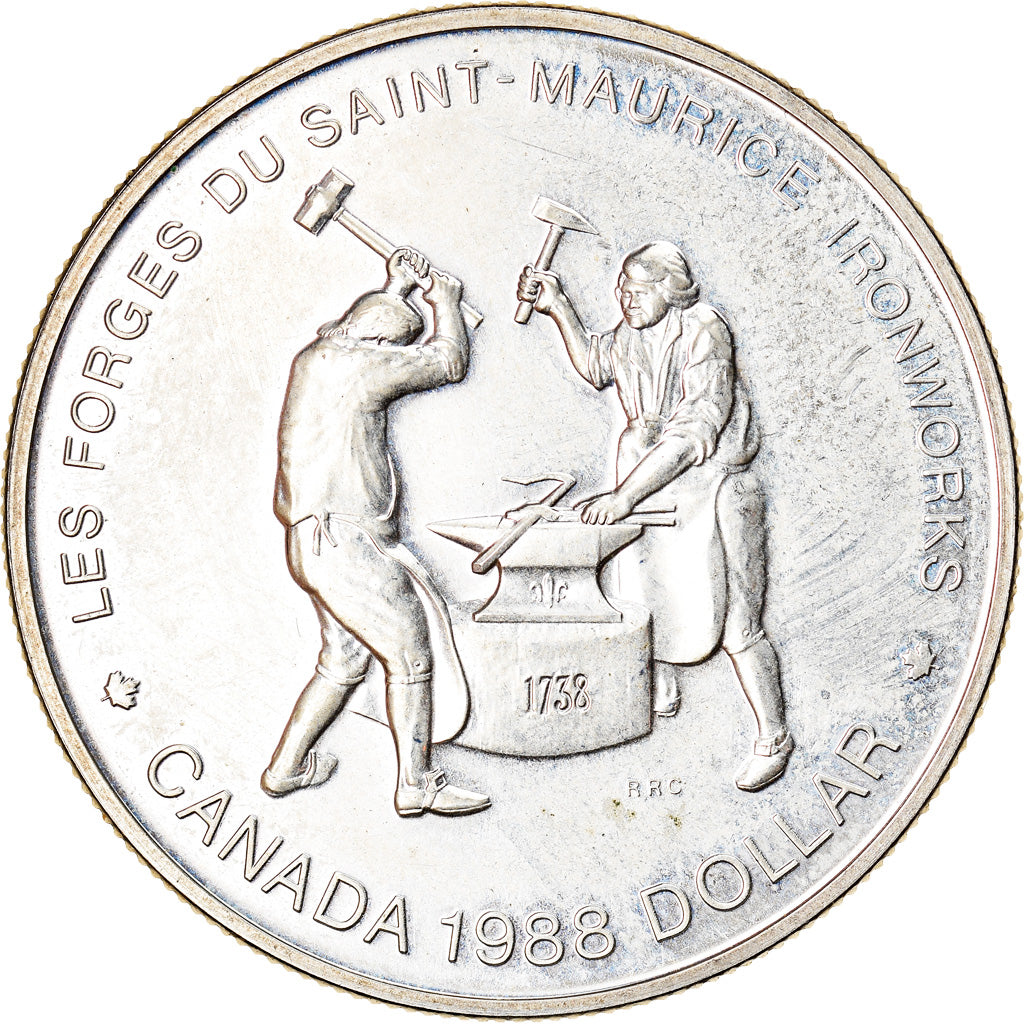 Coin, Canada, Elizabeth II, Dollar, 1988, Royal Canadian Mint, Ottawa