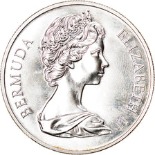 Coin, Bermuda, Elizabeth II, Dollar, 1972, MS(60-62), Silver, KM:22
