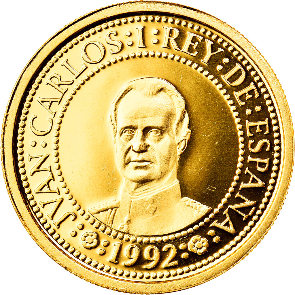 Moneda, España, Juan Carlos I, 20000 Pesetas, 1992, Madrid, FDC, Oro, KM:1003