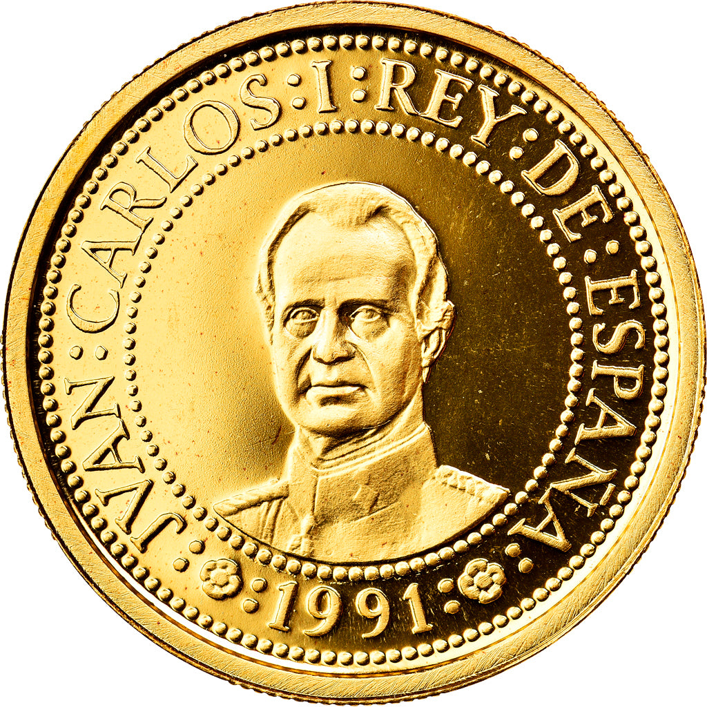 Moneda, España, Juan Carlos I, 20000 Pesetas, 1991, Madrid, FDC, Oro, KM:899