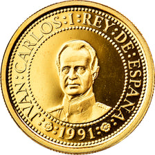 Moneda, España, Juan Carlos I, 20000 Pesetas, 1991, Madrid, FDC, Oro, KM:899
