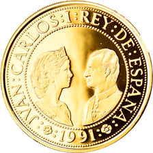 Moneda, España, Juan Carlos I, 80000 Pesetas, 1991, Madrid, FDC, Oro, KM:902