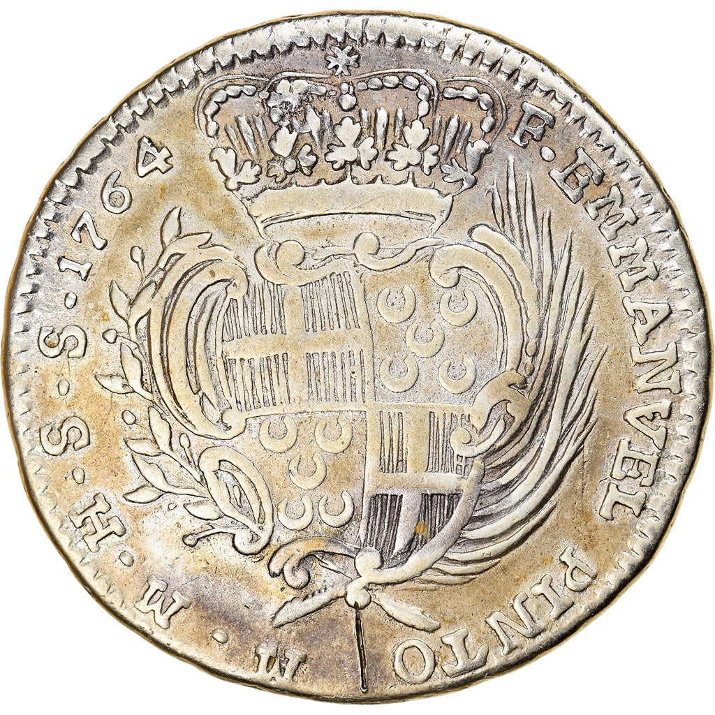 Moneta, MALTA, ORDINE DI, Emmanuel Pinto, Xv (15) Tari, 1764, MB, Argento