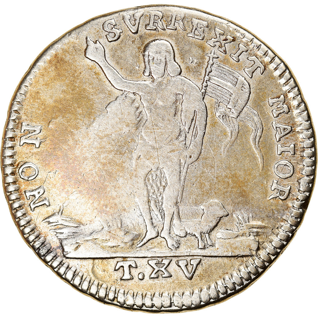 Moneta, MALTA, ORDINE DI, Emmanuel Pinto, Xv (15) Tari, 1764, MB, Argento