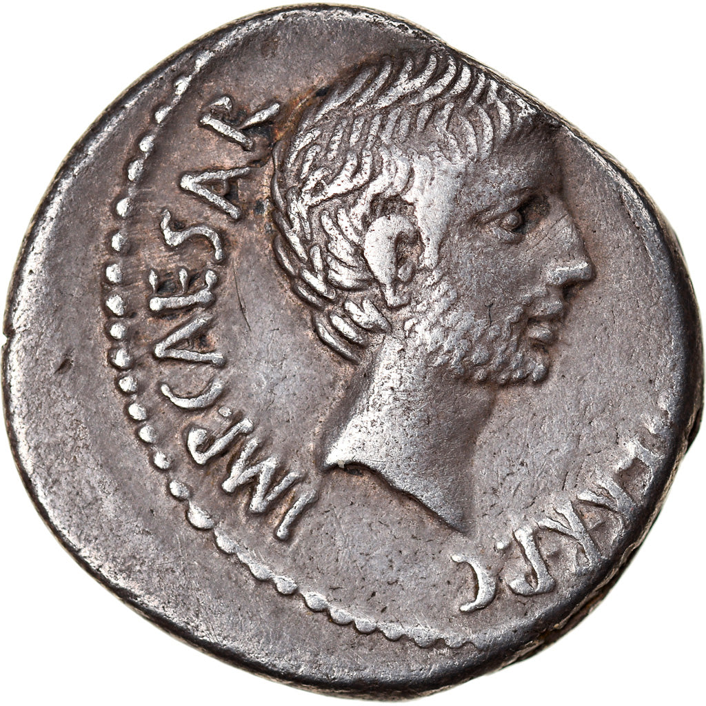 Münze, Octavian, Denarius, 37 BC, Uncertain Mint, SS+, Silber, Crawford:538/1