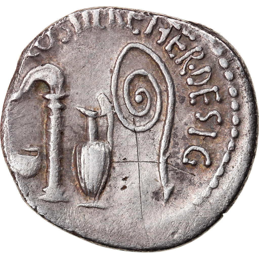 Münze, Octavian, Denarius, 37 BC, Uncertain Mint, SS+, Silber, Crawford:538/1