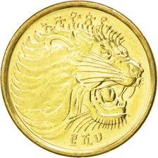ETHIOPIA, 5 Cents, 2008, KM #44.3, MS(63), Brass Plated Steel, 20, 2.94