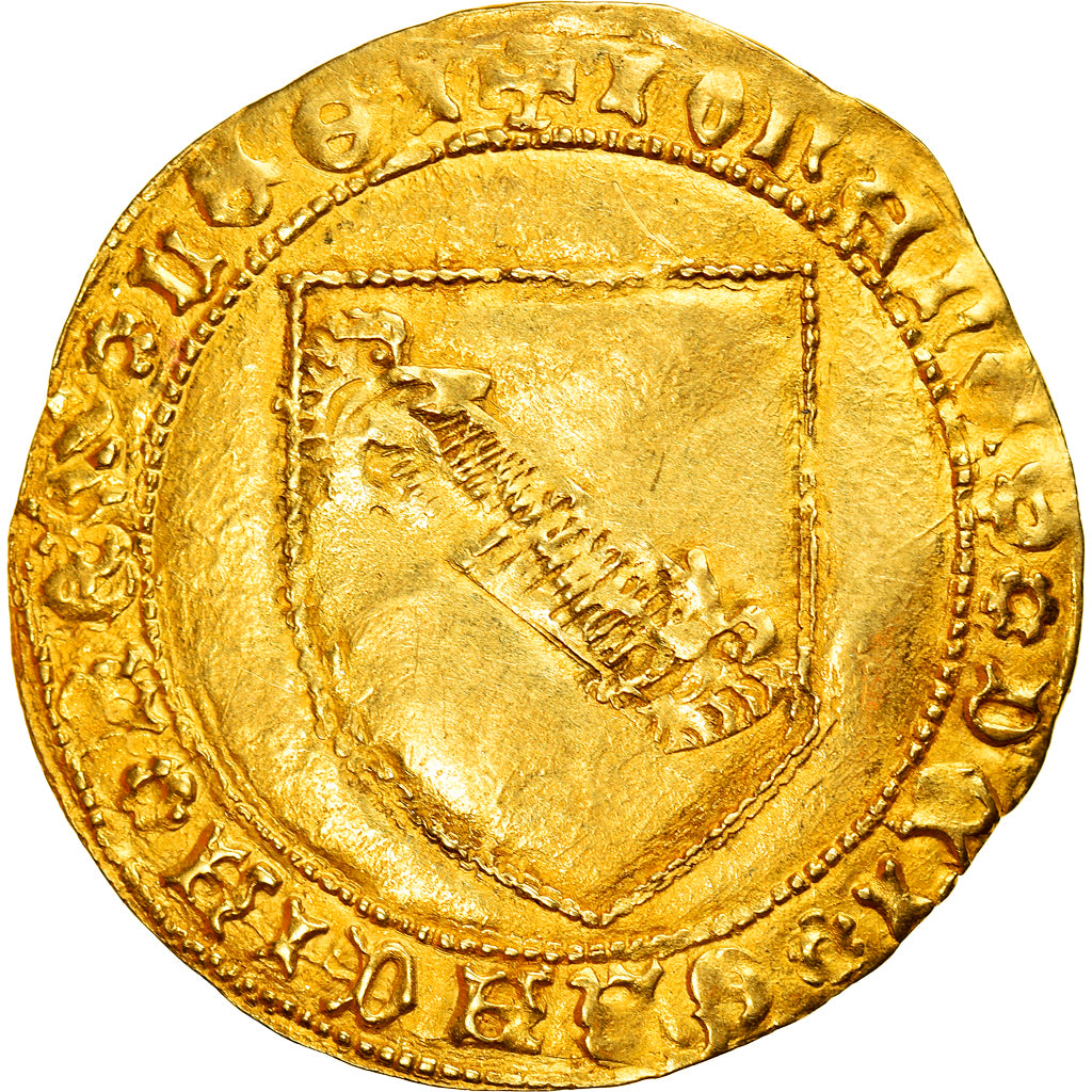 Moneta, Spagna, Juan II, Escudo de la banda, 1406-1454, Seville, SPL-, Oro