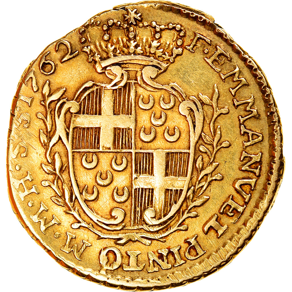Coin, MALTA, ORDER OF, Emmanuel Pinto, 10 Scudi, 1762, Rare, VF(30-35), Gold
