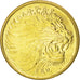 ETHIOPIA, 10 Cents, 2008, KM #45.3, MS(63), Brass Plated Steel, 23, 4.48