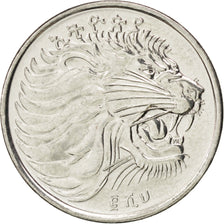 ETHIOPIA, 25 Cents, 2008, KM #46.3, MS(63), Copper-Nickel Plated Steel, 21.45,..