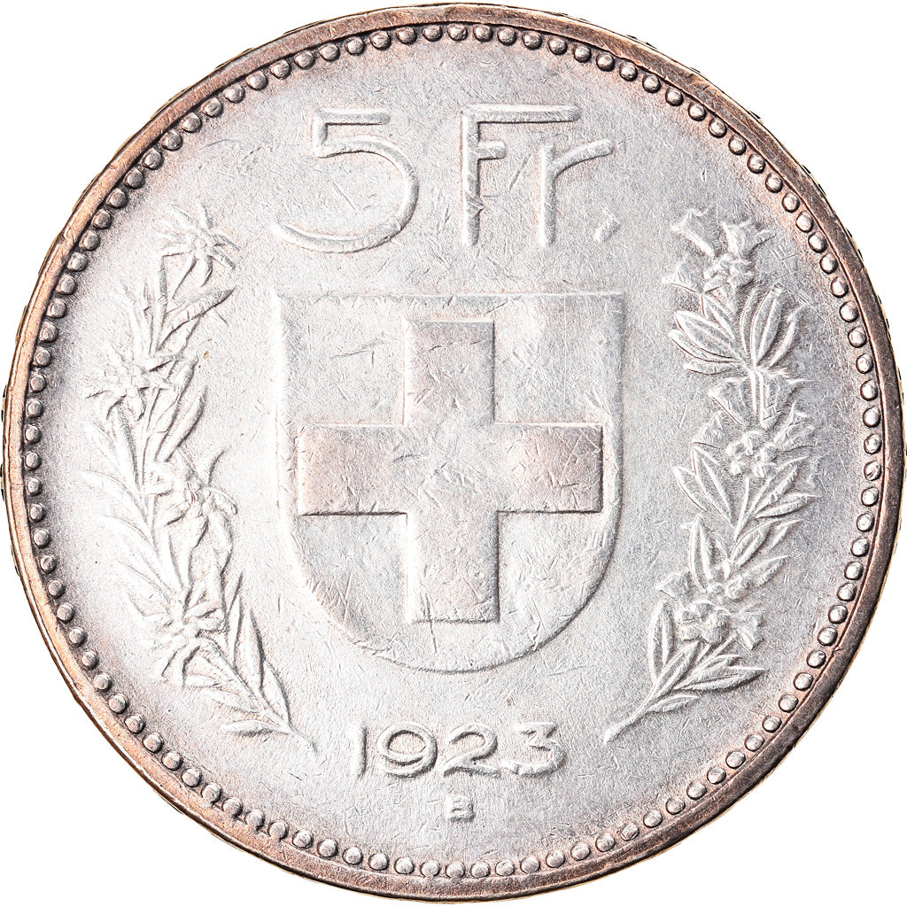 Coin, Switzerland, 5 Francs, 1923, Bern, VF(30-35), Silver, KM:37