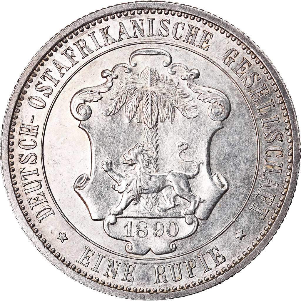 Coin, GERMAN EAST AFRICA, Wihelm II, Rupie, 1890, MS(60-62), Silver, KM:2