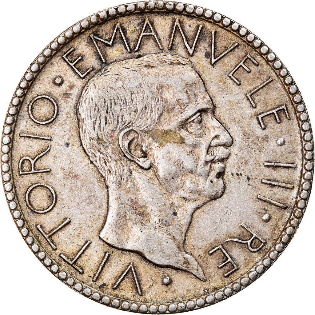 Moneda, Italia, Vittorio Emanuele III, 20 Lire, 1927, Rome, MBC, Plata, KM:69
