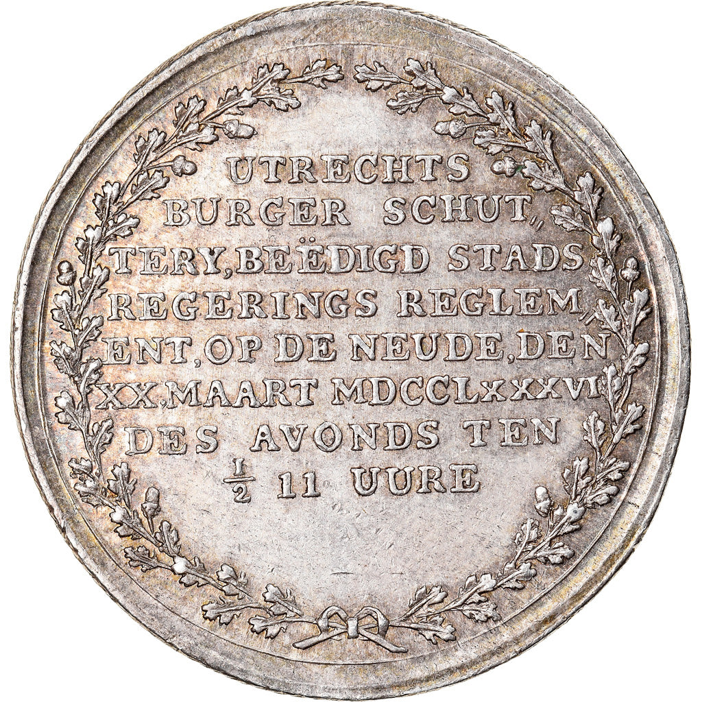Netherlands, Medal, Utrecht burgers, 1786, Rare, MS(63), Silver
