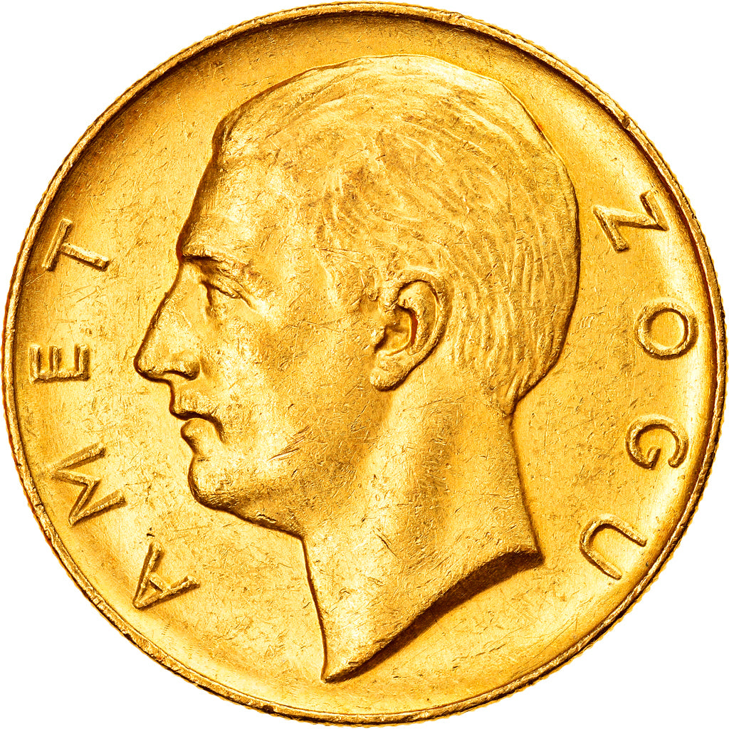 Moneta, Albania, Zog I, 100 Franga Ari, 1926, Rome, Rare, SPL, Oro, KM:11.1