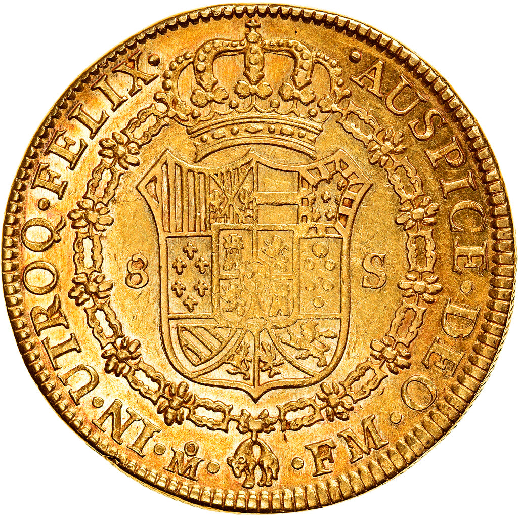 Moneta, Mexico, Charles IV, 8 Escudos, 1797, Mexico City, EF(40-45), Złoto