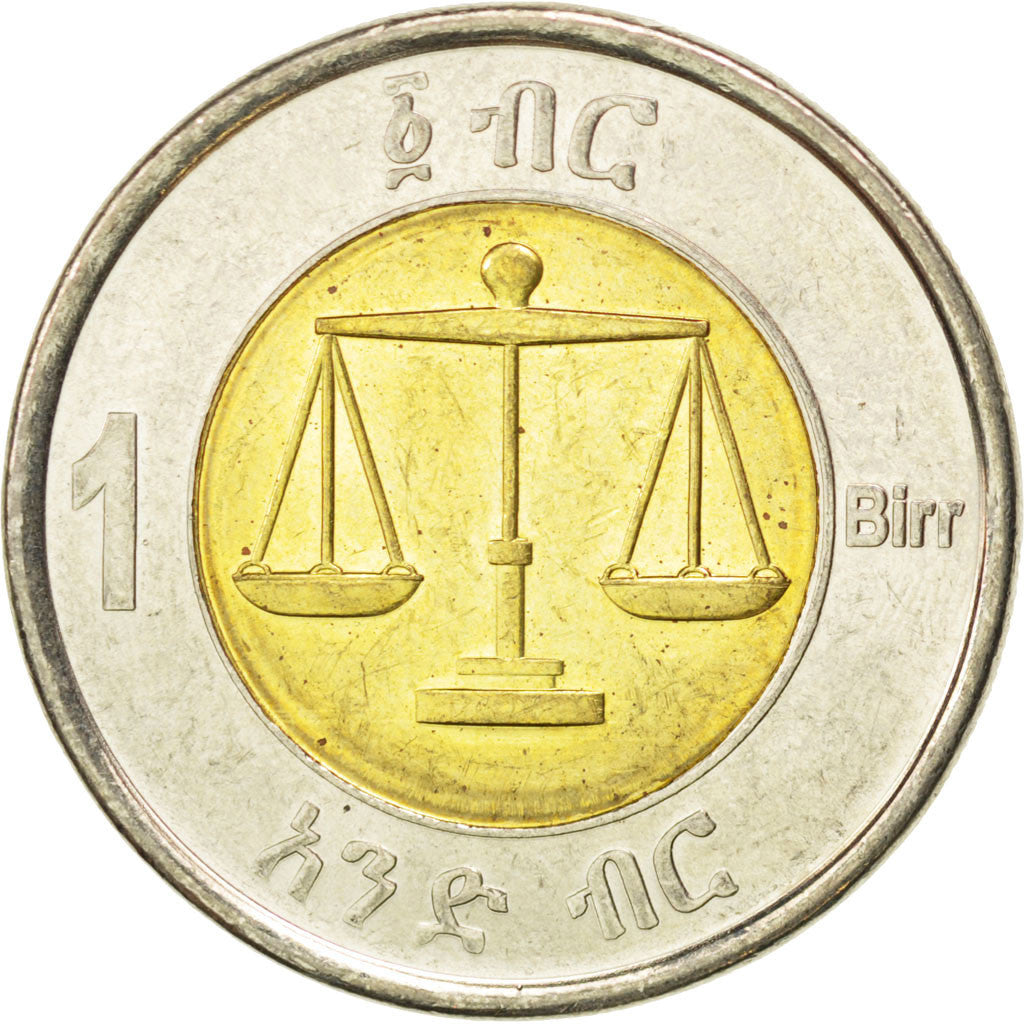 ETHIOPIA, Birr, 2010, Royal Canadian Mint, KM #78, MS(63), Bi-Metallic, 28, 6.82
