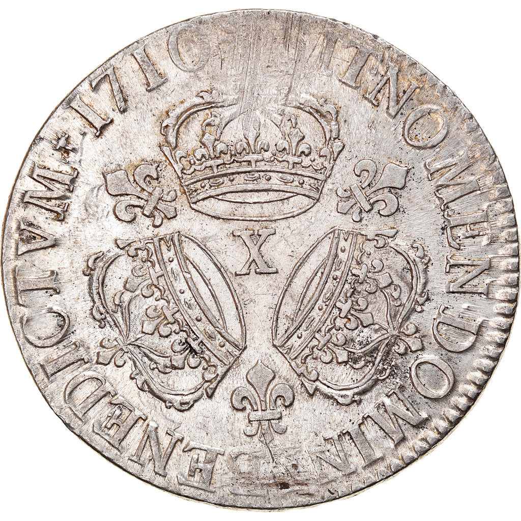 Monnaie, France, Louis XIV, Écu aux 3 couronnes, Ecu, 1710, Amiens, TTB+