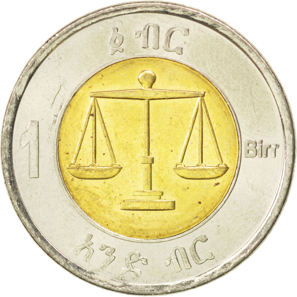 ETHIOPIA, Birr, 2010, Royal Canadian Mint, KM #78, MS(63), Bi-Metallic, 28, 6.83