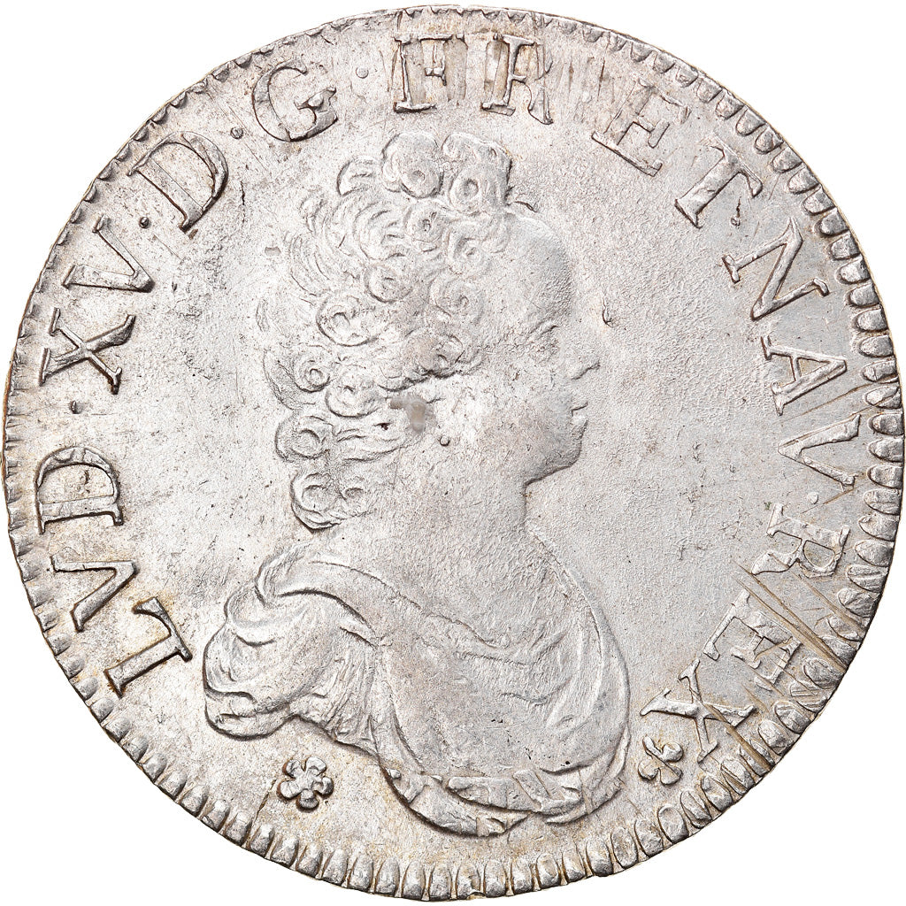 Münze, Frankreich, Louis XV, Ecu Vertugadin, 1716, Paris, SS+, Silber