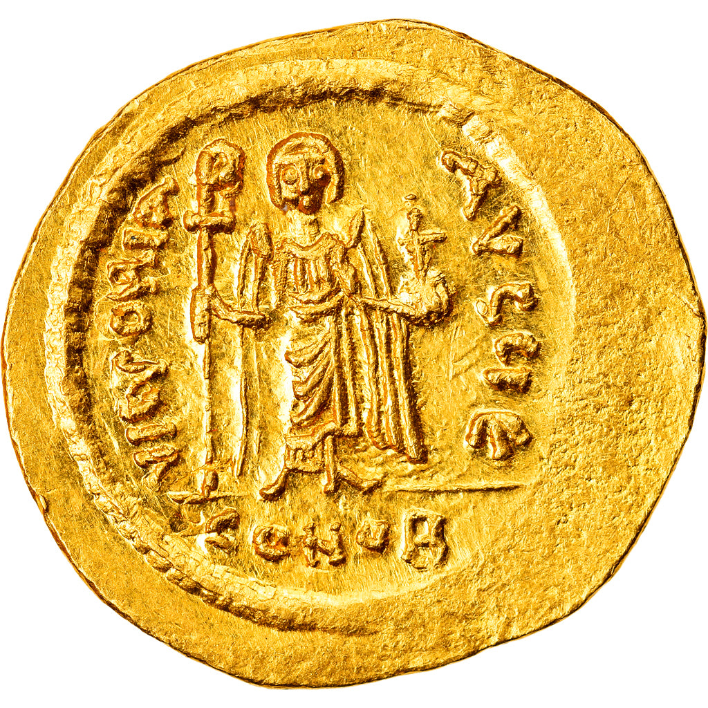 Coin, Phocas, Solidus, 607-610, Constantinople, MS(63), Gold, Sear:620
