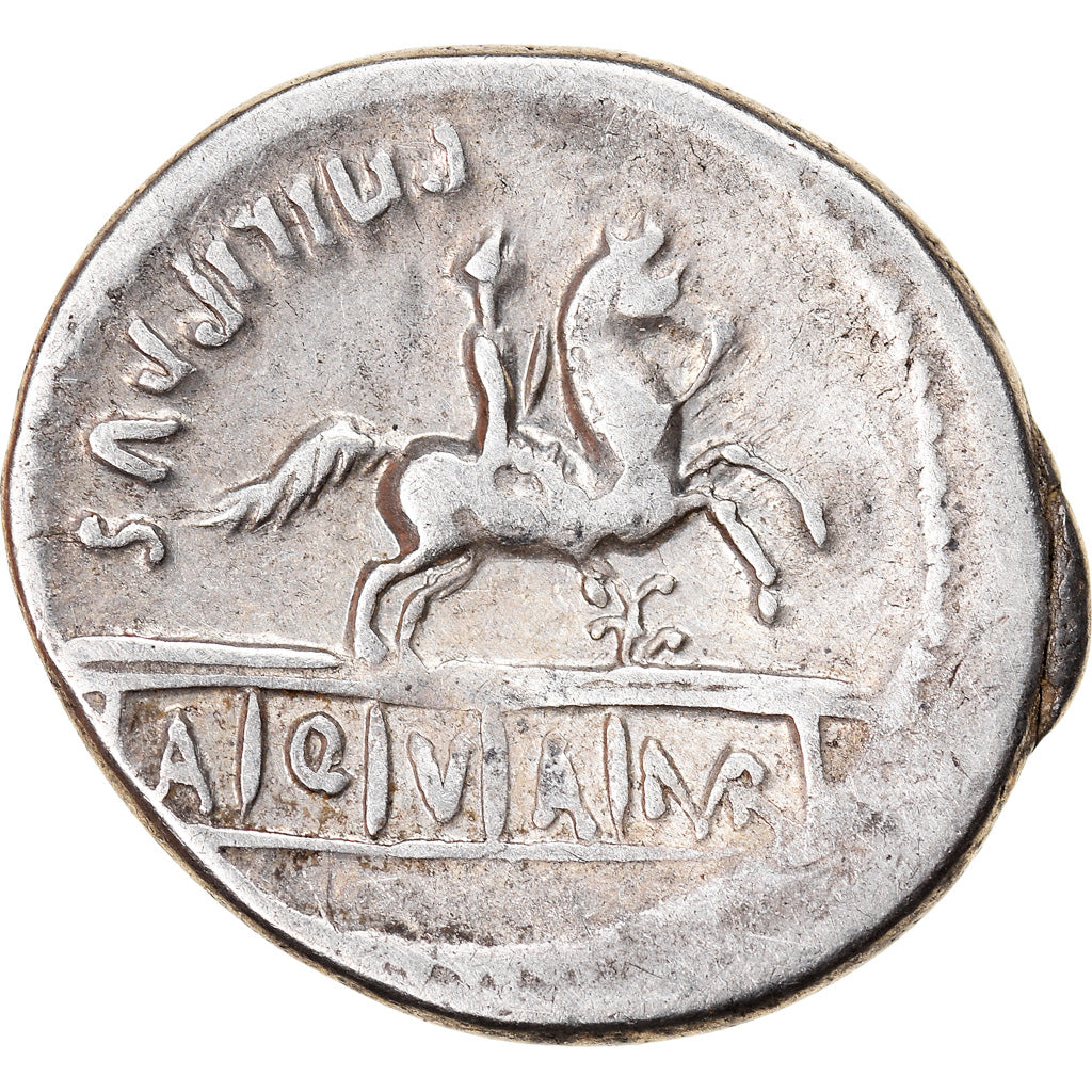 Moneda, Marcia, Denarius, Rome, MBC, Plata, Crawford:425/1
