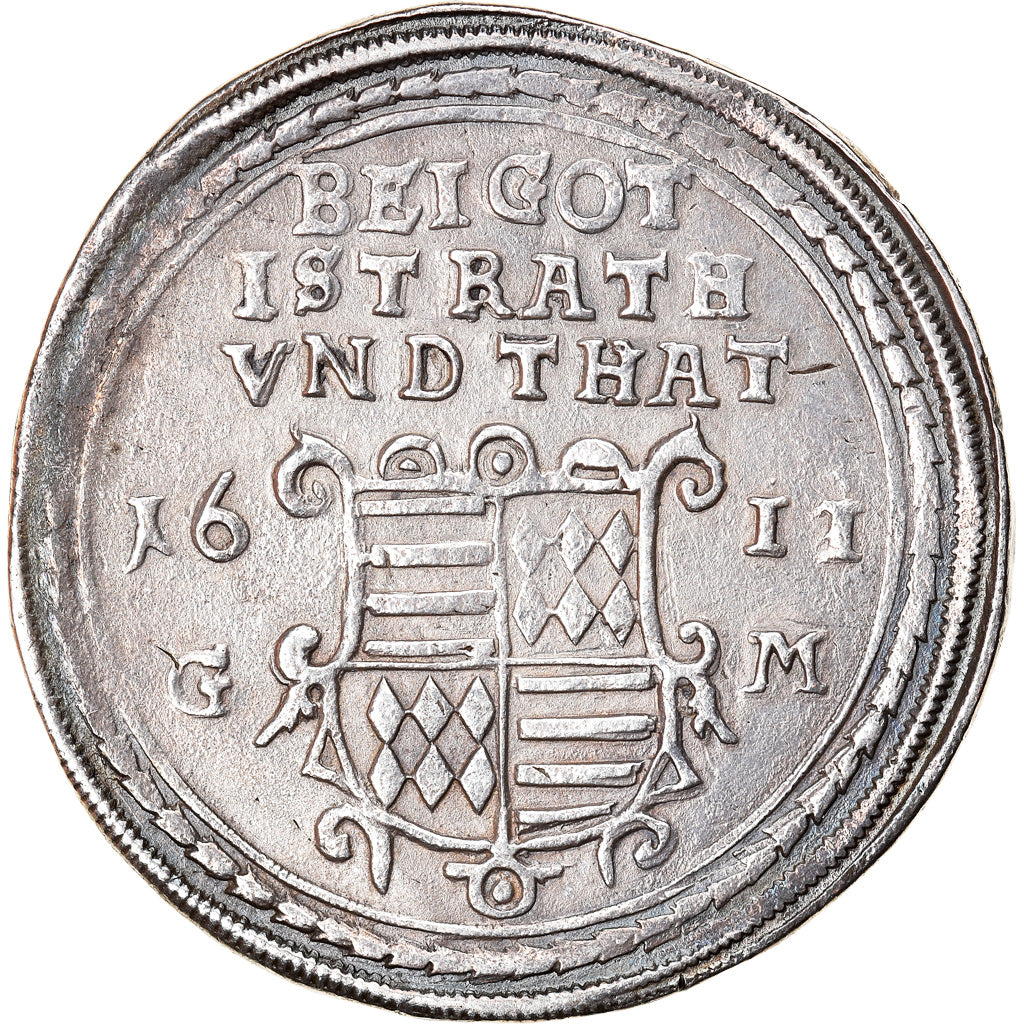 Münze, Deutsch Staaten, MANSFELD-EIGENTLICHE-HINTERORT, Thaler, 1611, SS