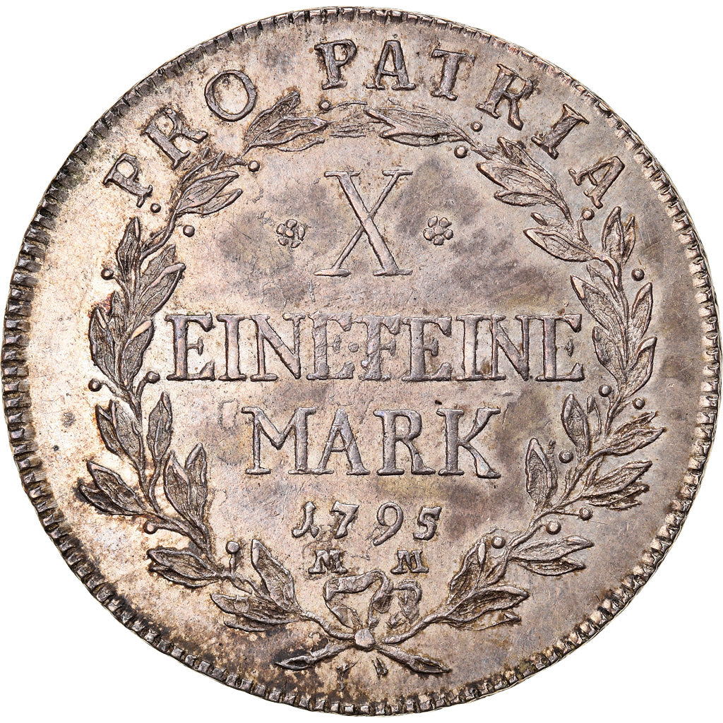 Coin, German States, WURZBURG, Georg Karl, Thaler, 1795, AU(55-58), Silver