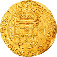 Coin, Portugal, Filipe II, 4 Cruzados, 1598-1621, Pedigree, AU(55-58), Gold