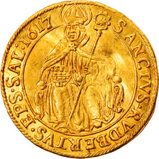 Moeda, Áustria, Markus Sittikus, Ducat, 1617, Salzburg, AU(55-58), Dourado