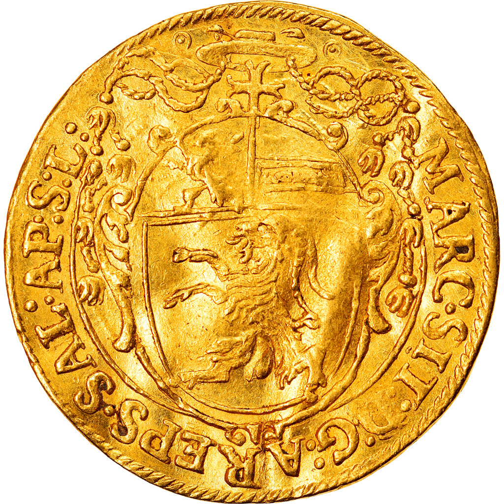Moeda, Áustria, Markus Sittikus, Ducat, 1617, Salzburg, AU(55-58), Dourado