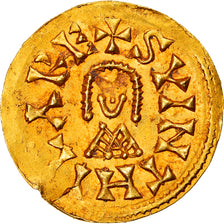 Coin, Spain, Siunthila, Tremissis, 621-631, Visigoth, EF(40-45), Gold