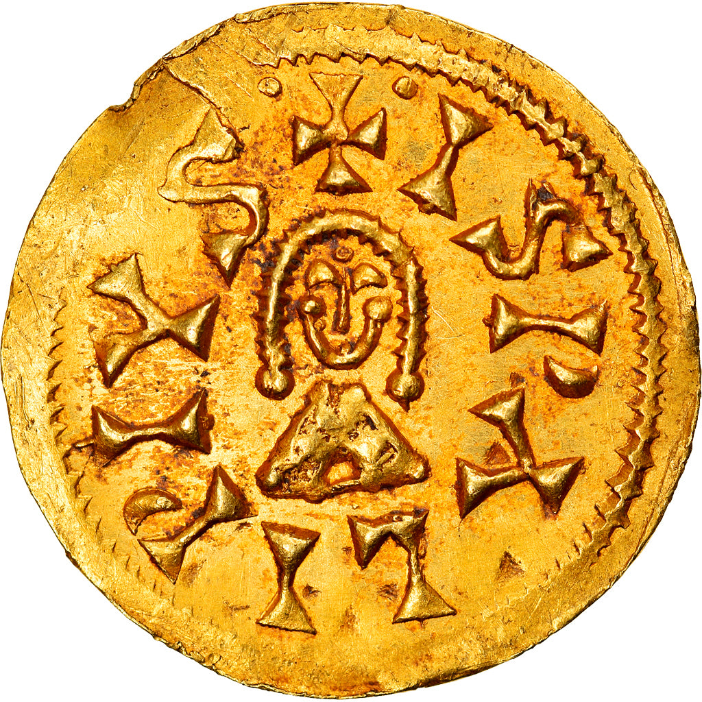 Coin, Spain, Siunthila, Tremissis, 621-631, Visigoth, EF(40-45), Gold