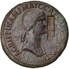 Moneda, Agrippina I, Sestercio, 37-41, Rome, Countermark, MBC+, Bronce, RIC:55