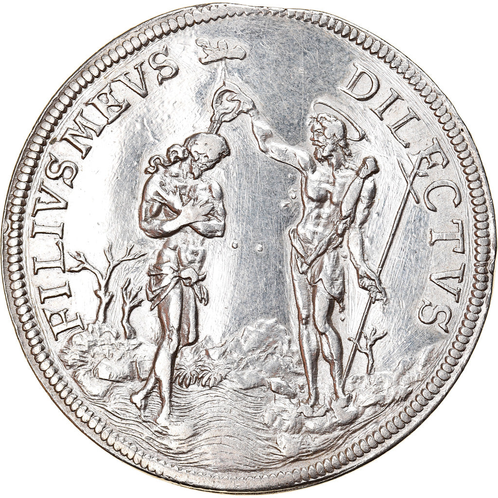 Munten, Italiaanse staten, TUSCANY, Cosimo III, Piastre, 1676, Florence, FR+